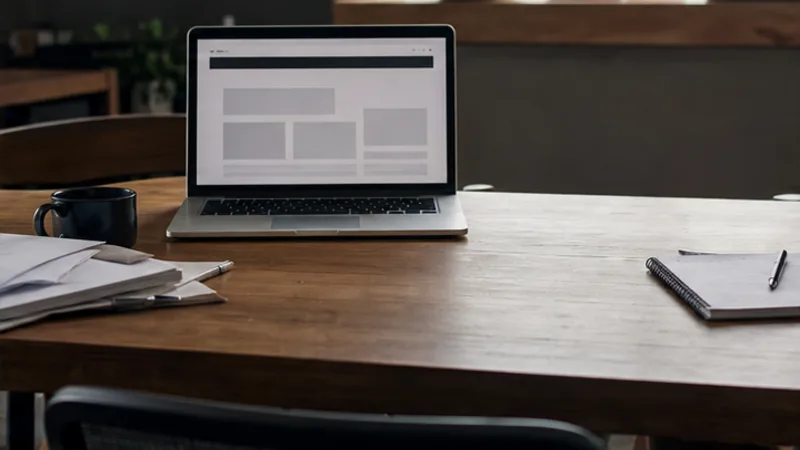 An abandoned desk representing unavailable website support